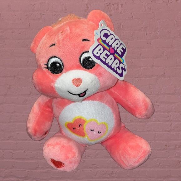 Care Bears 9" Love-a-Lot Pink Plush Stuffed Animal Embroidered Eyes Nose Toy - Picture 12 of 12
